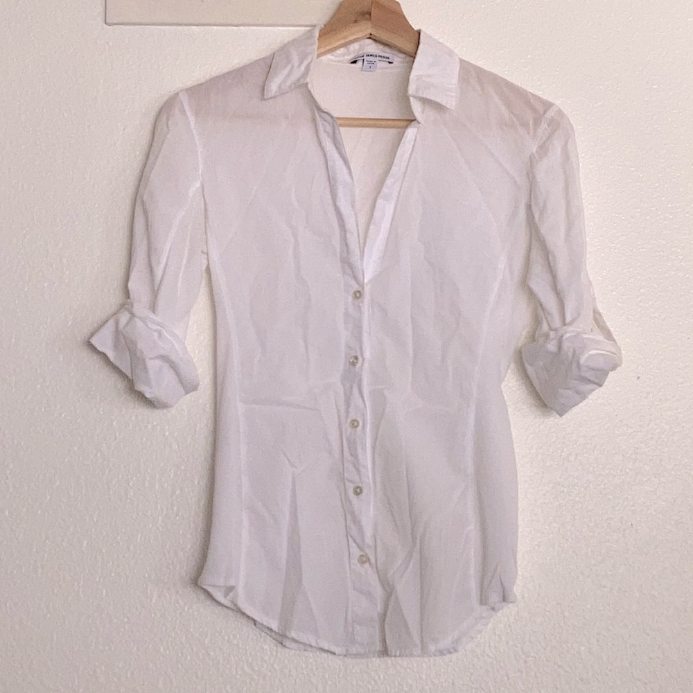 James Perse Lightweight Shirt Size 1 in White